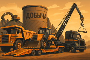 Доставка горной техники